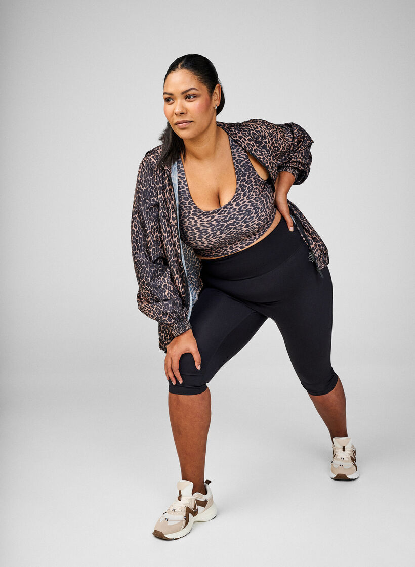 CORE, odporne na przysiady legginsy sportowe 3/4 z kieszenia, Czarne, Image image number 0