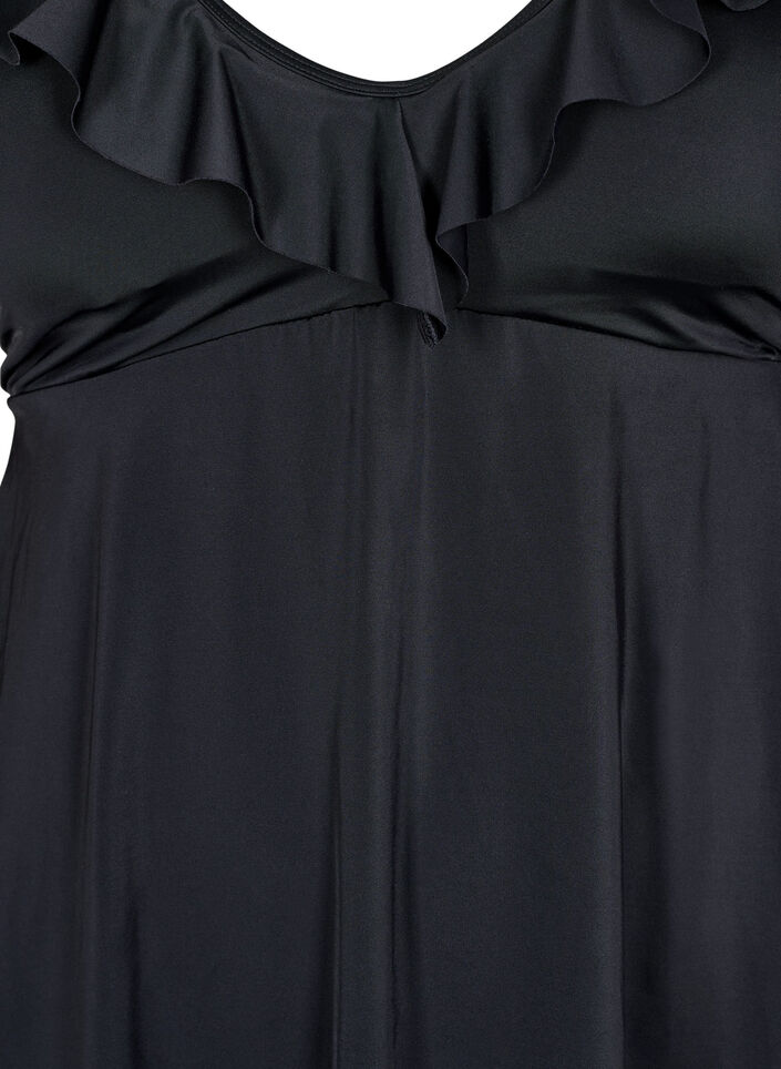 Strój kapielowy z falbankami i wyjmowana wysciólka, Czarne, Packshot image number 2