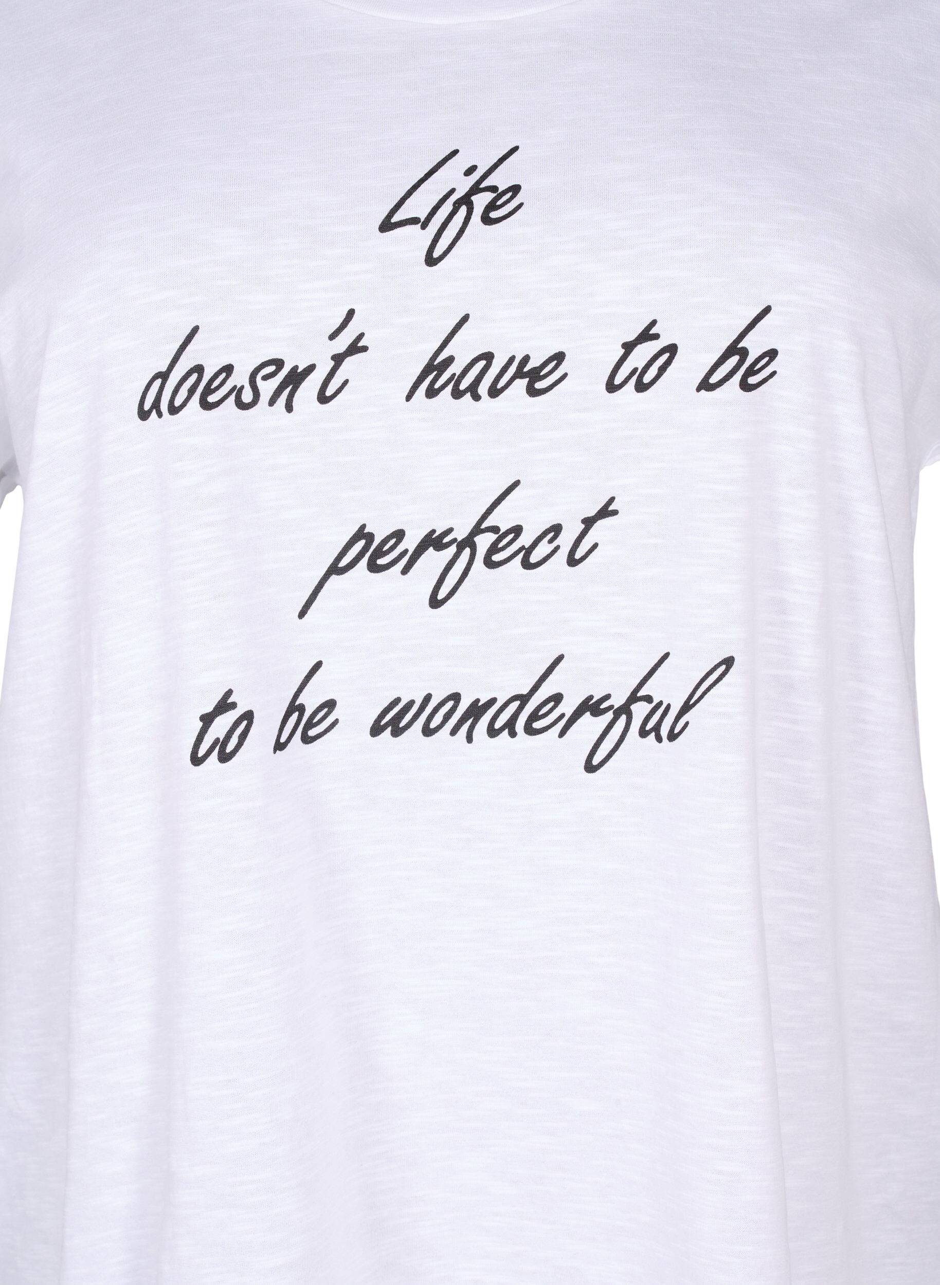 Zizzi Koszulka z organicznej bawelny z nadrukiem, B. White Black Print, Packshot image number 2