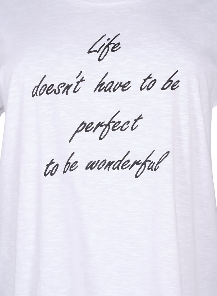 Koszulka z organicznej bawelny z nadrukiem, B. White Black Print, Packshot image number 2