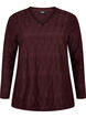 FLASH – bluzka z dlugim rekawem ze strukturalnej tkaniny, Fudge, Packshot image number 0