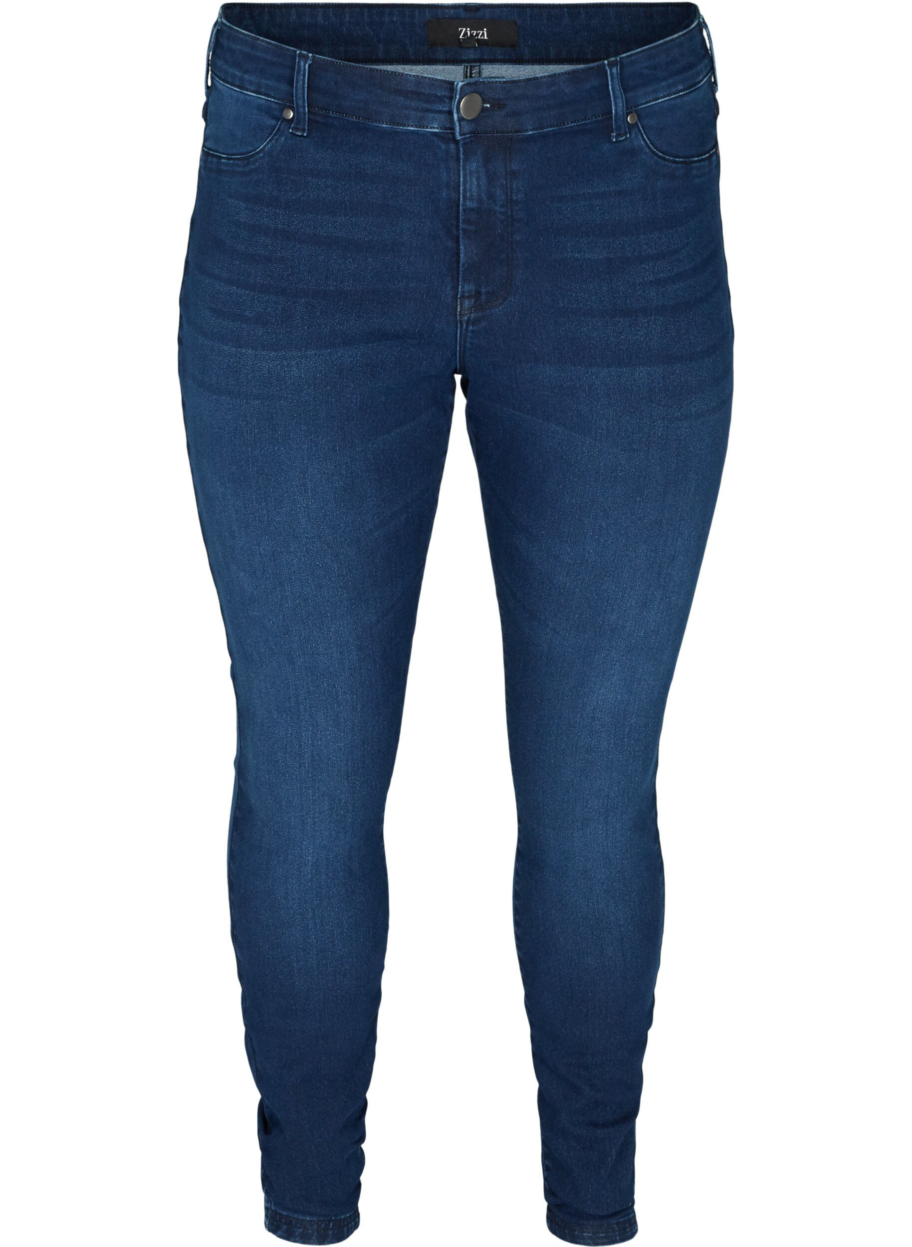 Zizzi Jegginsy wykonane z mieszanki bawelny, Dark blue denim, Packshot image number 0