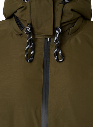 Funkcjonalna kurtka zimowa z kapturem i kieszeniami, Winter Moss, Packshot image number 2