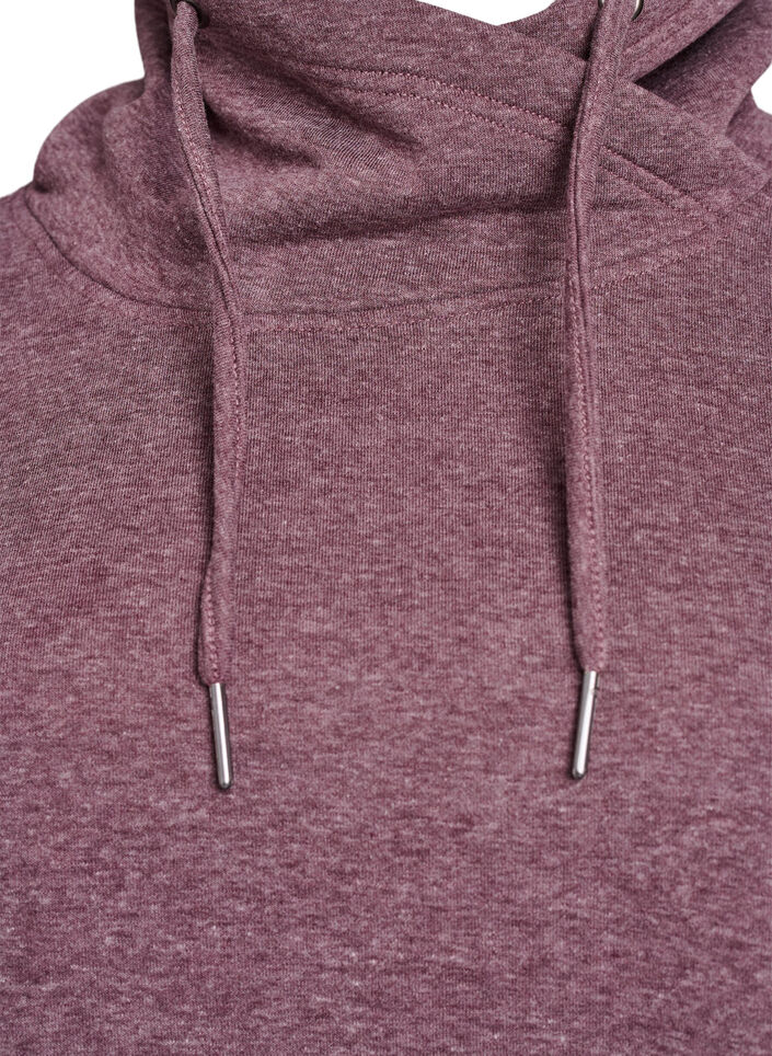 Bluza z wysokim kolnierzem i kieszeniami, Czerwony, Packshot image number 2