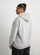Bluza z kapturem z haftowanym motywem, Szary, Model image number 2