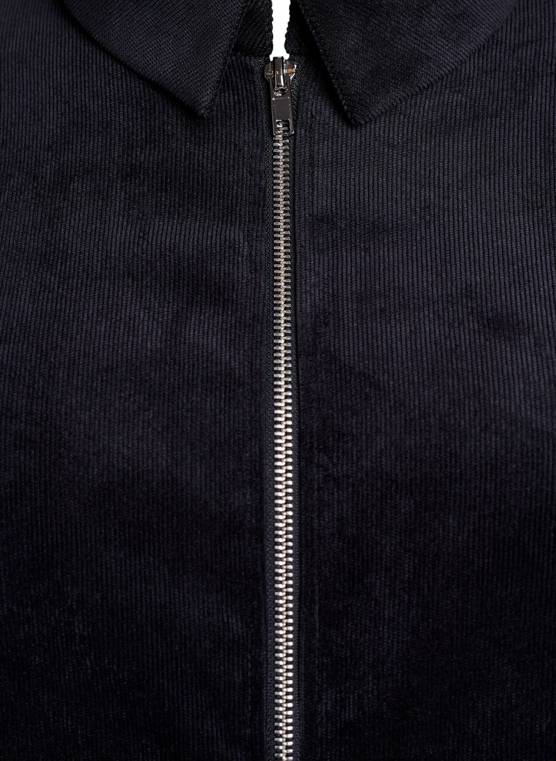 Zizzi Sukienka sztruksowa z zamkiem i rekawami 3/4, Czarne, Packshot image number 2