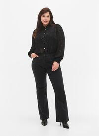  Jeansy typu bootcut Ellen z wysokim stanem, Grey Denim, Model