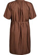Sukienka do kolan z krótkimi rekawami i wiazanym paskiem, Brązowy, Packshot image number 1