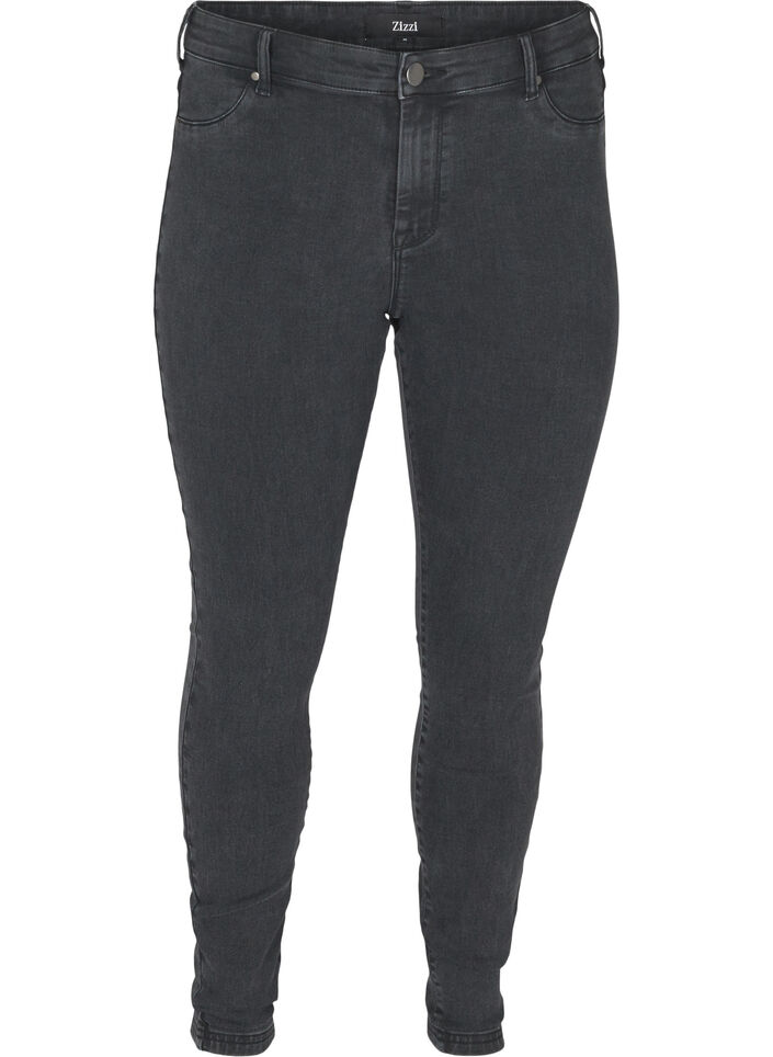 Jegginsy z mieszanki bawelny, Grey Denim, Packshot image number 0