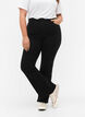 Jeansy o wysokiej talii z rozcieciem na buty, Czarne, Model image number 2