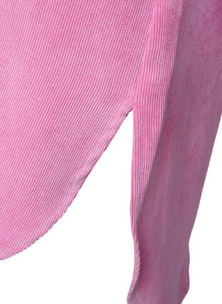 Aksamitna sukienka z 3/4-length rekawami i guzikami, Begonia Pink, Packshot image number 3