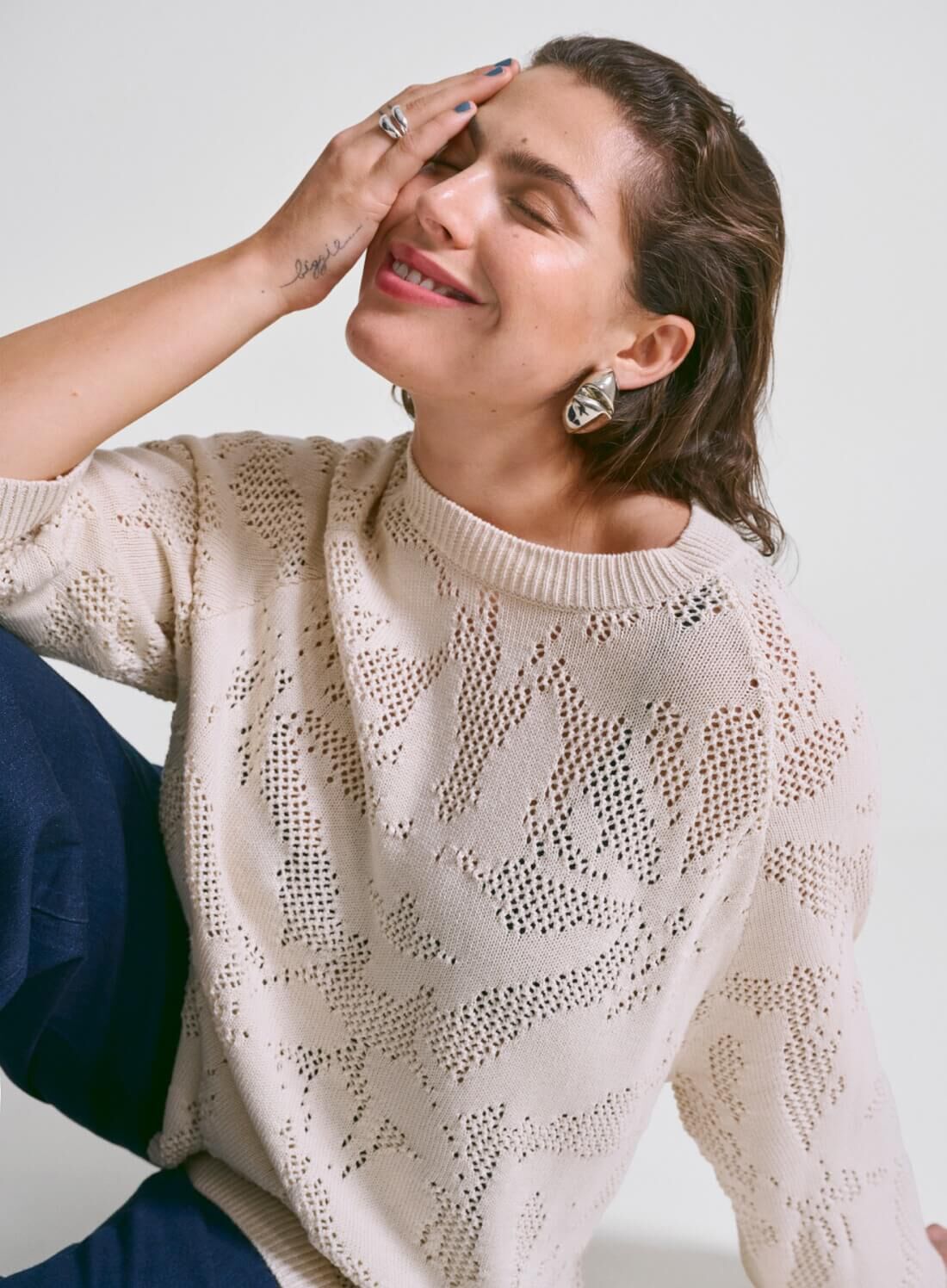 Zizzi Dzianina z dużymi detalami, , Model