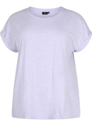 Melanzowa koszulka z krótkim rekawem, Lavender Mél, Packshot image number 0