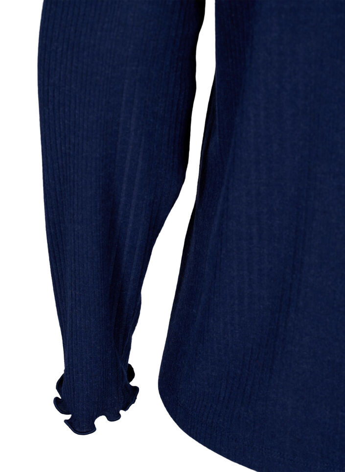 Bluzka w paski z dlugim rekawem, Night Sky Mel., Packshot image number 3