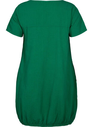 Bawelniana sukienka z krótkim rekawem, Verdant Green, Packshot image number 1