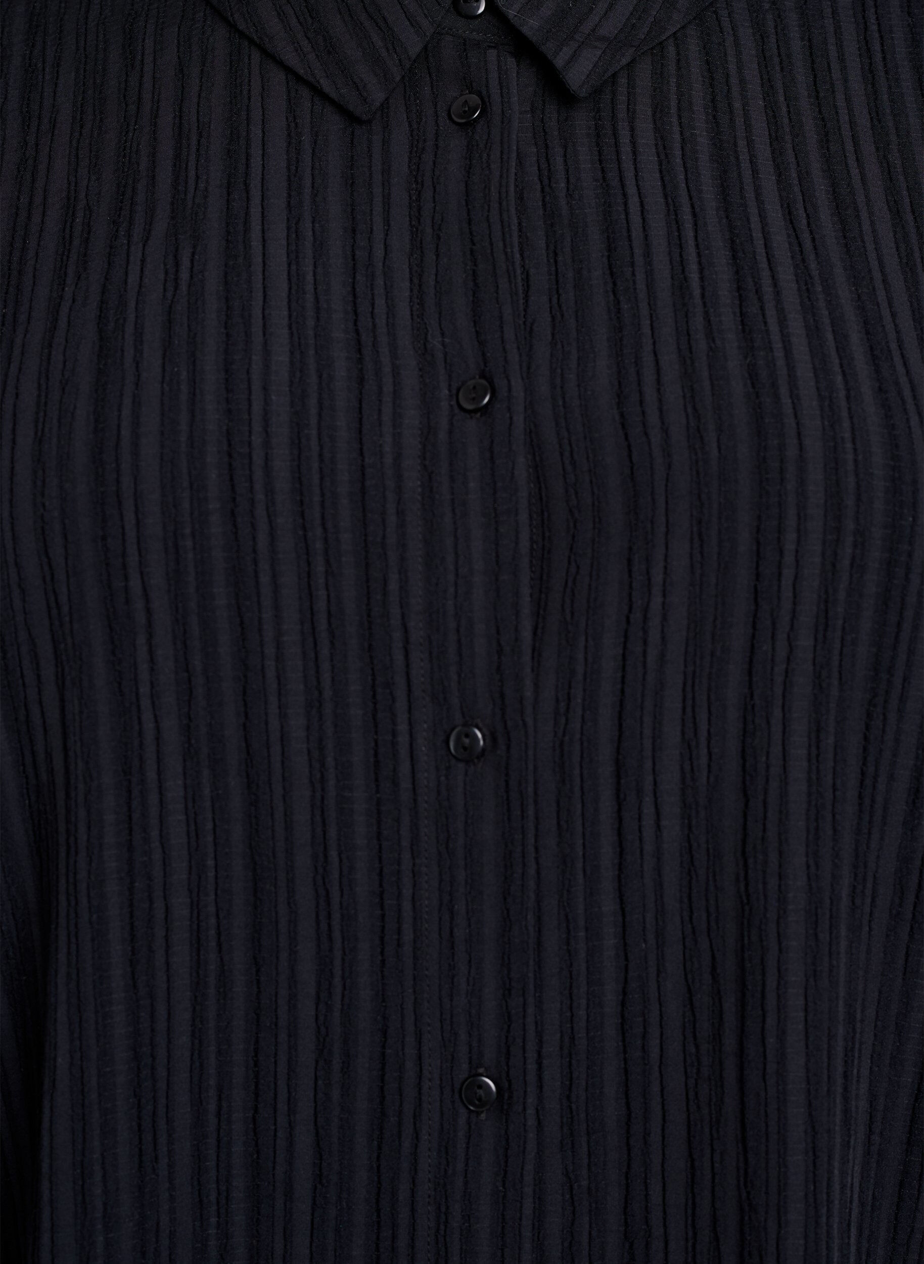 Zizzi FLASH - Koszula z faktura, Czarne, Packshot image number 2