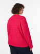 Sweter z dekoltem w serek, R&oacute;żowy, Model image number 2