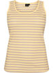 Tank top w paski o prazkowanej strukturze, Ż&oacute;łty, Packshot image number 0