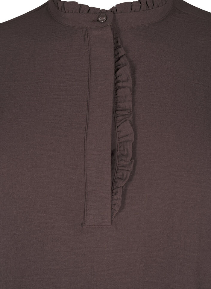 Sukienka z dlugimi rekawami i zabotem, Chocolate Martini, Packshot image number 2