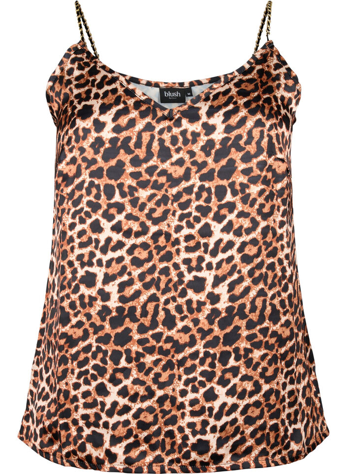 Top w panterke z lancuszkiem, Leopard AOP, Packshot image number 0