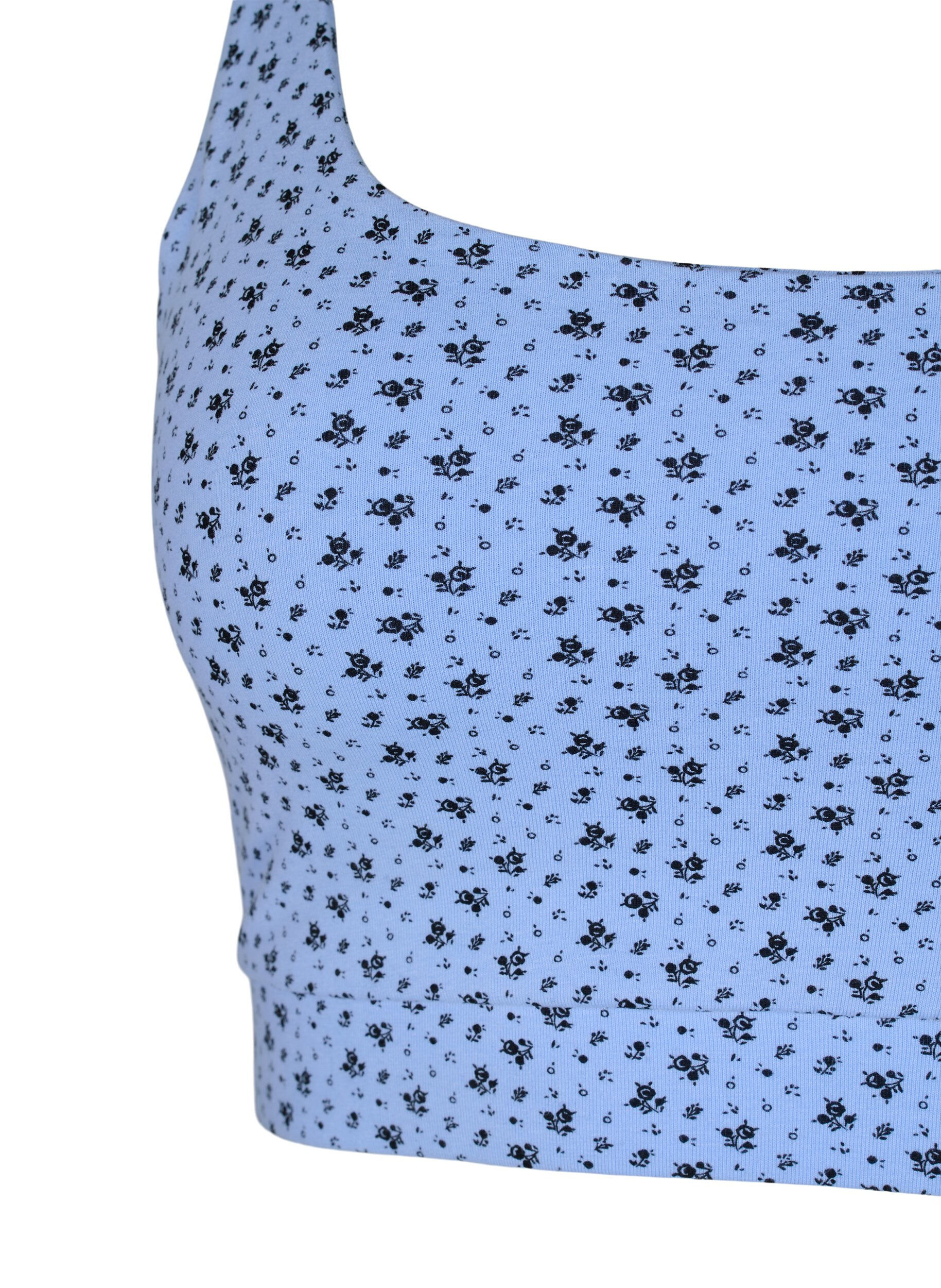 Zizzi Biustonosz 2-pack z bawelny z regulowanymi ramiaczkami, Serenity AOP/Black, Packshot image number 2