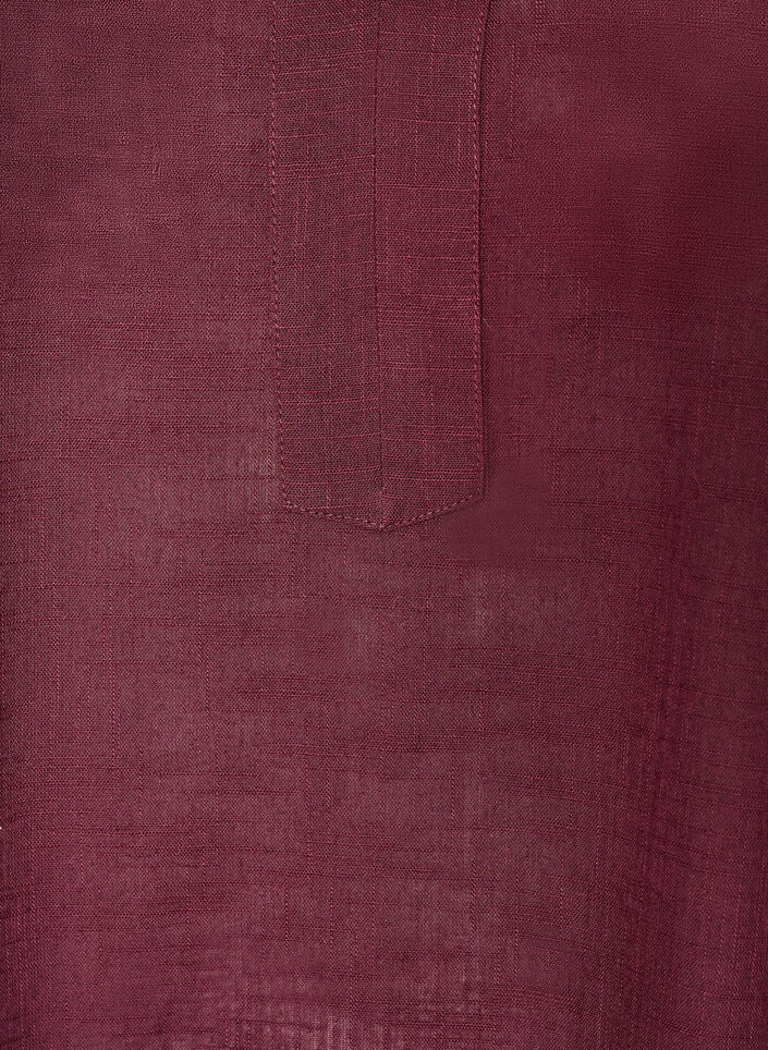Bawelniana tunika z dekoltem w ksztalcie litery V, Czerwony, Packshot image number 2