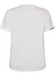 Bawelniany T-shirt z haftowanym napisem, Biały, Packshot image number 1