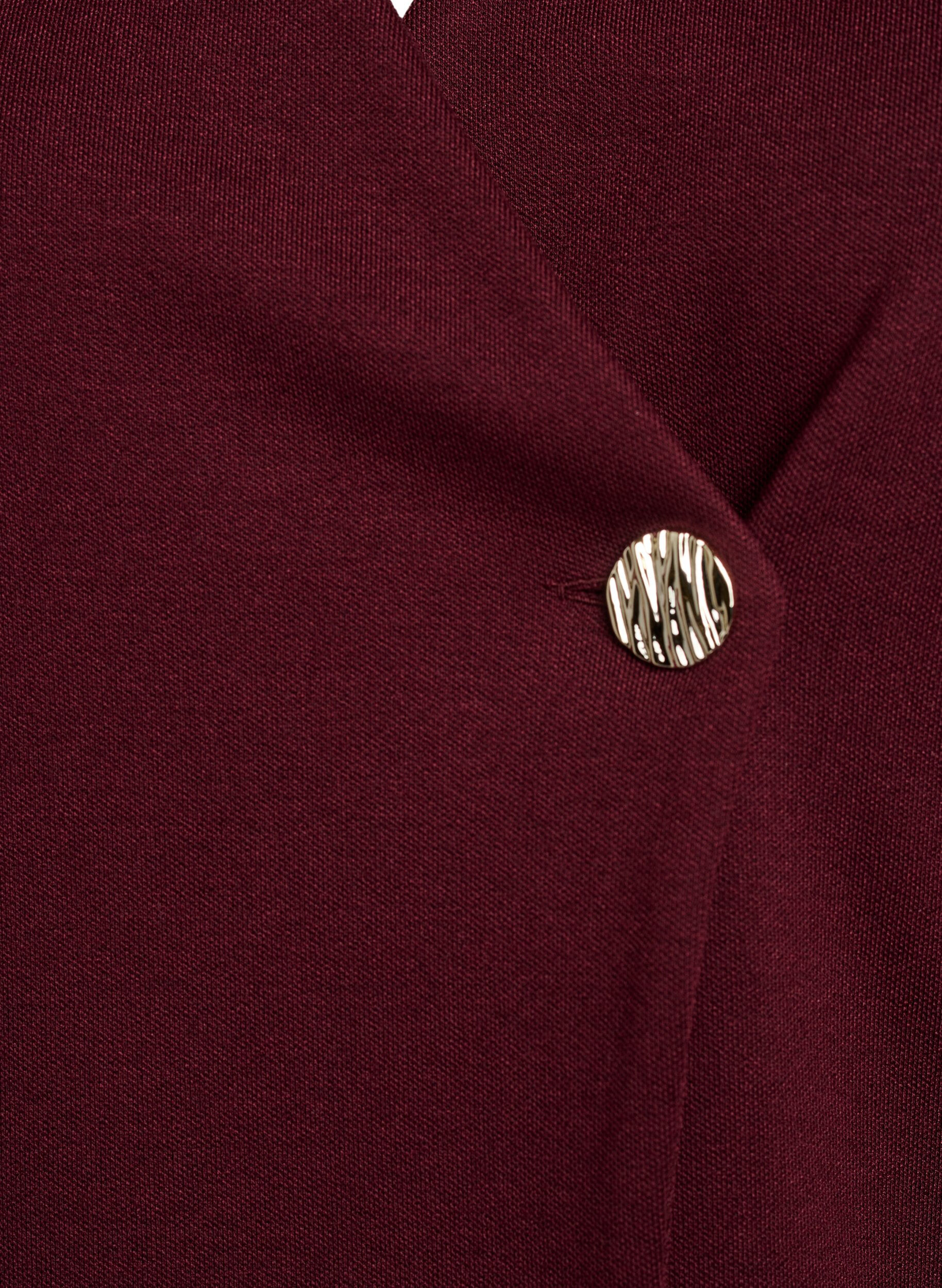 Zizzi Bluzka z asymetrycznym efektem kopertowym i kr&oacute;tkimi rekawami, Czerwony, Packshot image number 2