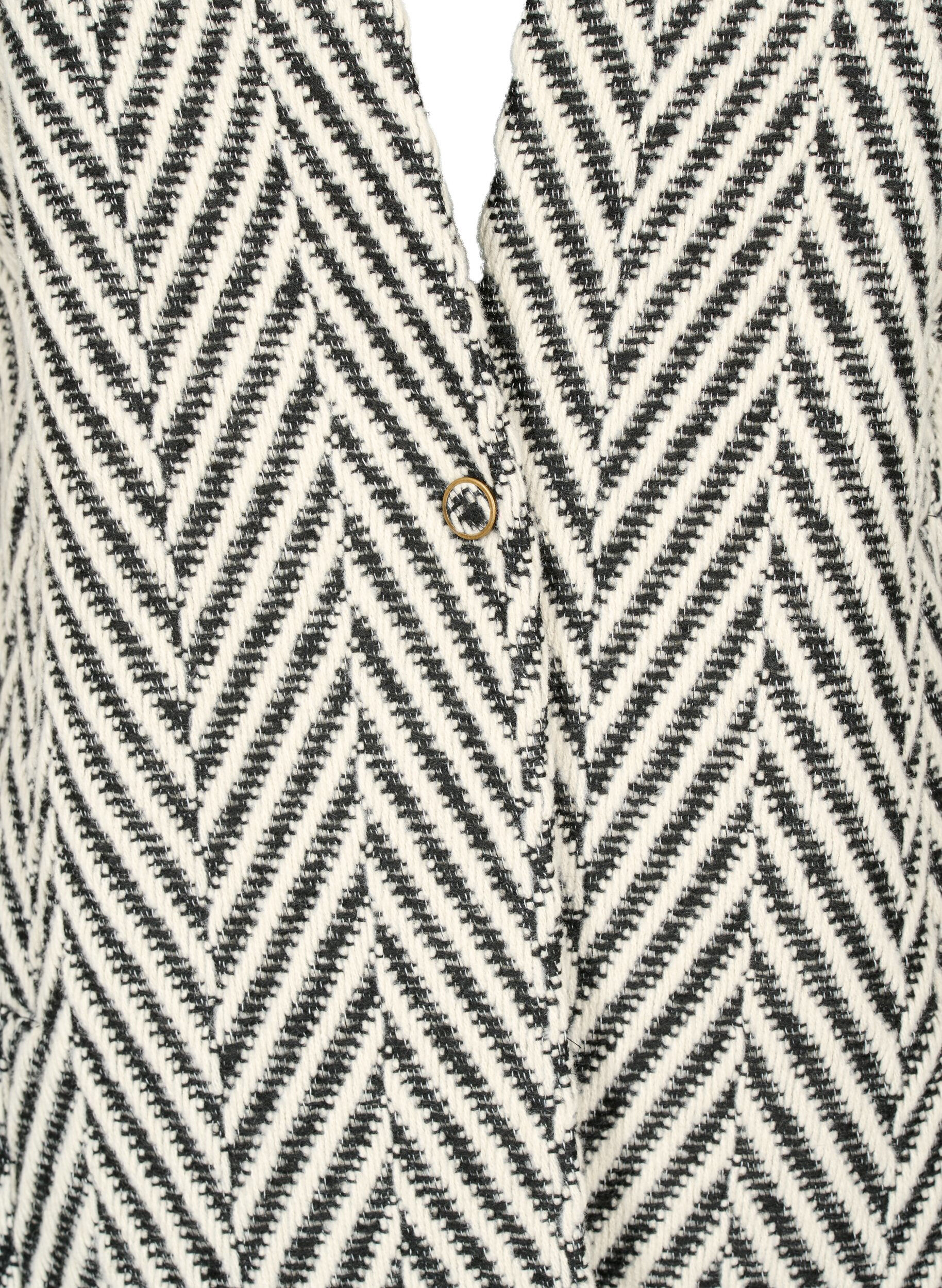 Zizzi Wzorzysta kurtka, Black w. White, Packshot image number 2