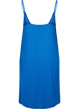 Jednokolorowa sukienka z wiskozy na ramiaczkach, Victoria blue, Packshot image number 1