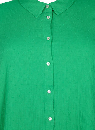 Bawelniana sukienka koszulowa z krótkimi rekawami, Bright Green, Packshot image number 2