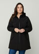 Kurtka softshell z kapturem, Black solid, Model image number 0