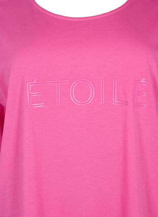 Bawelniana koszulka oversize z nadrukiem, Shocking Pink ÉTOILÉ, Packshot image number 2