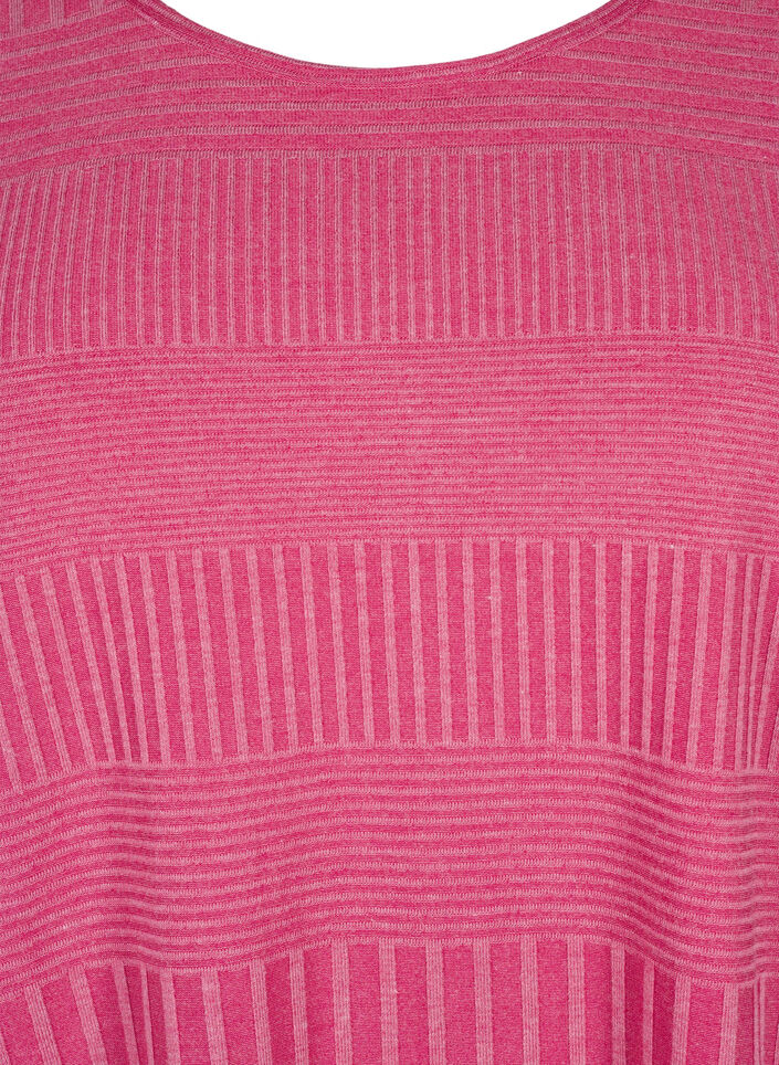 Bluzka z rekawem 3/4 i wzorem w paski, Malaga Mel., Packshot image number 2