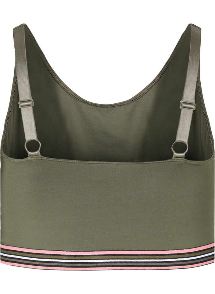 Biustonosz miekki z regulowanymi ramiaczkami, Zielony, Packshot image number 1