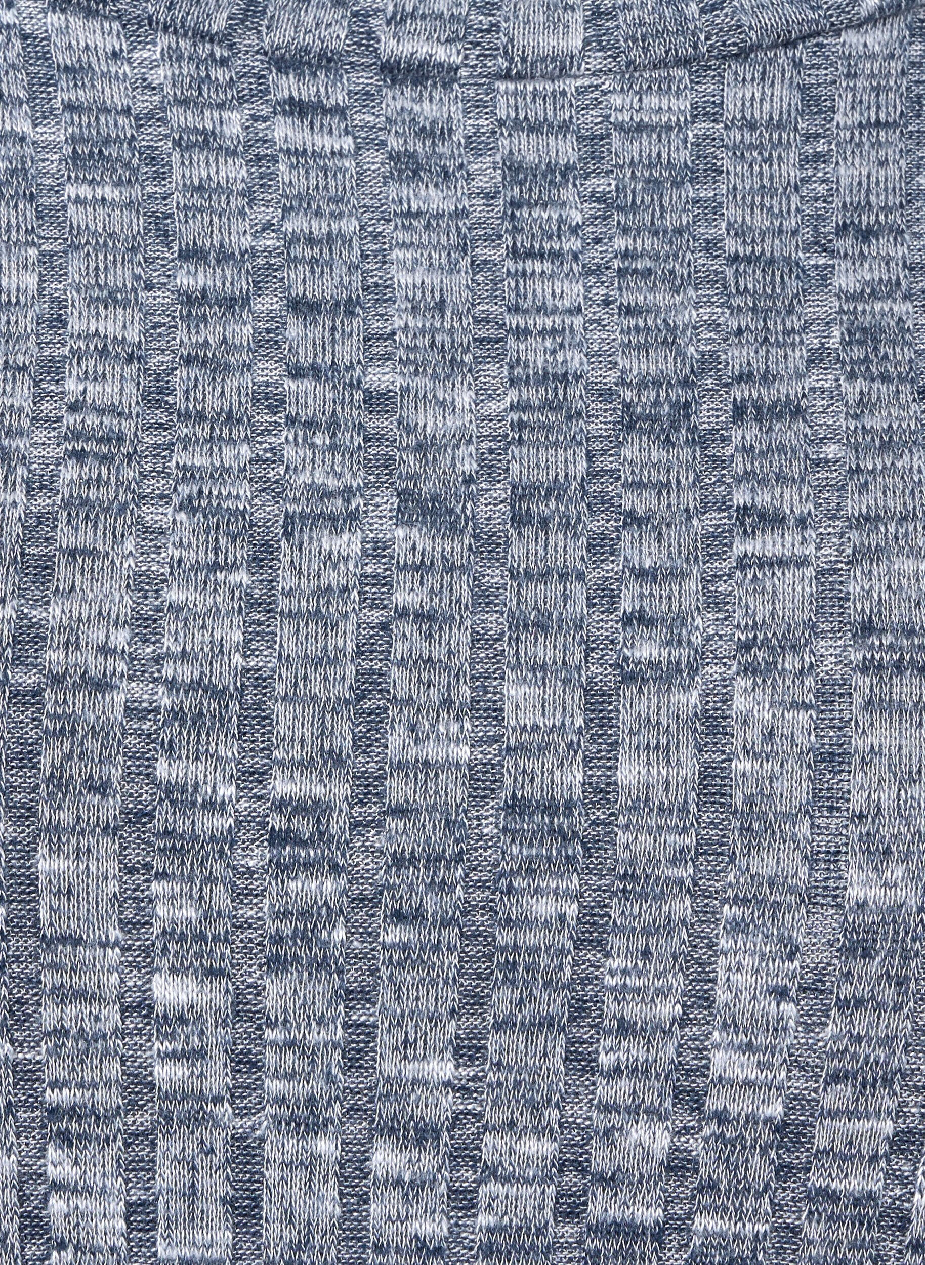 Zizzi Melanzowa bluzka z okraglym dekoltem i rekawami 3/4, Dress Blues Mel., Packshot image number 3