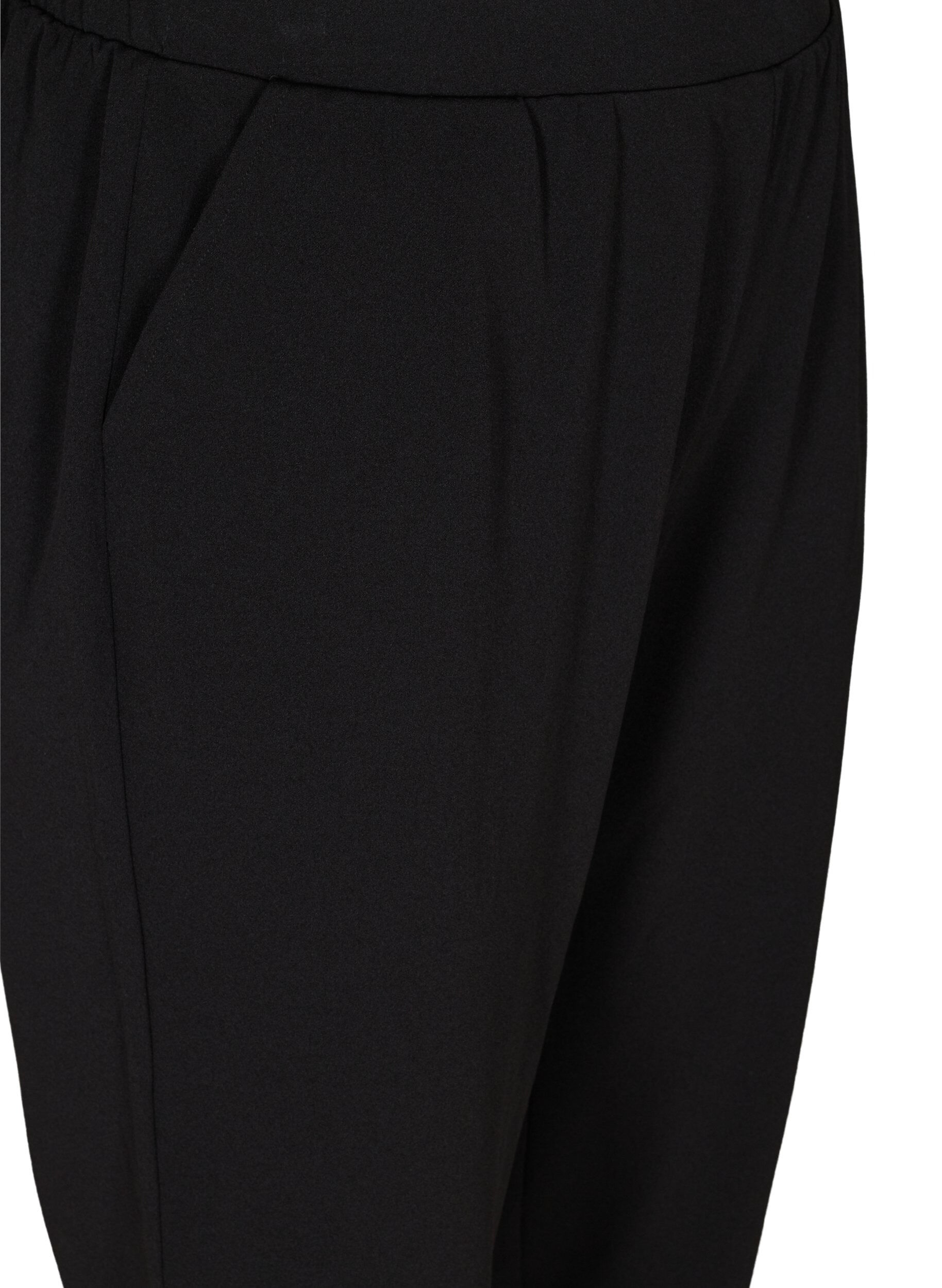 Zizzi Loose trousers with pockets, Black, Packshot image number 2