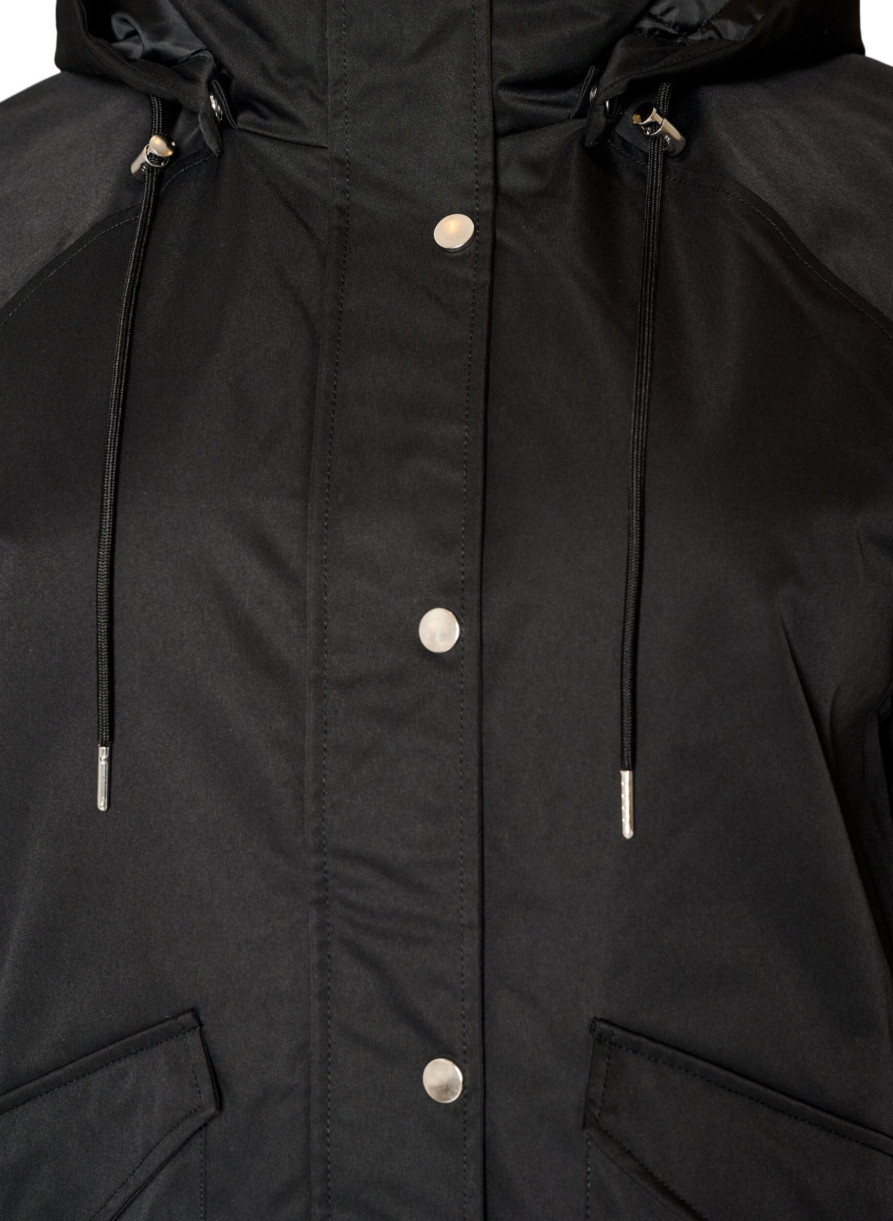 ZizziParka z podszewka i odpinana kapturka, Czarne, Packshot image number 2
