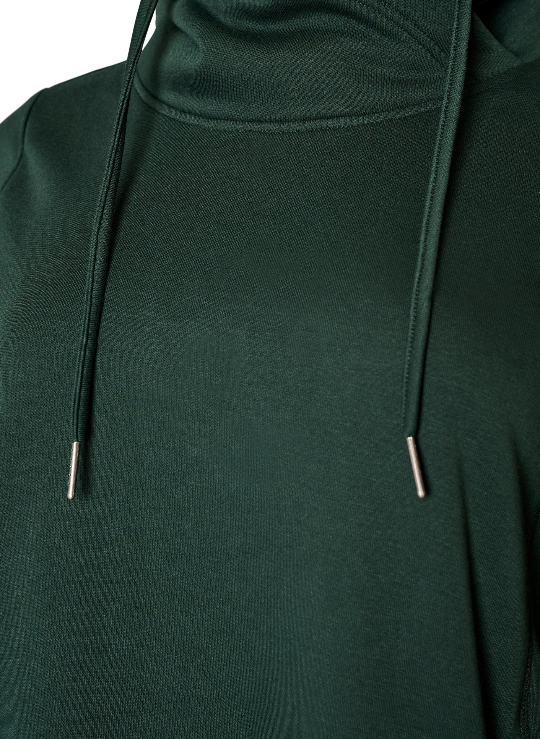 ZizziBluza z wysokim kolnierzem i kieszeniami, Zielony, Packshot image number 2