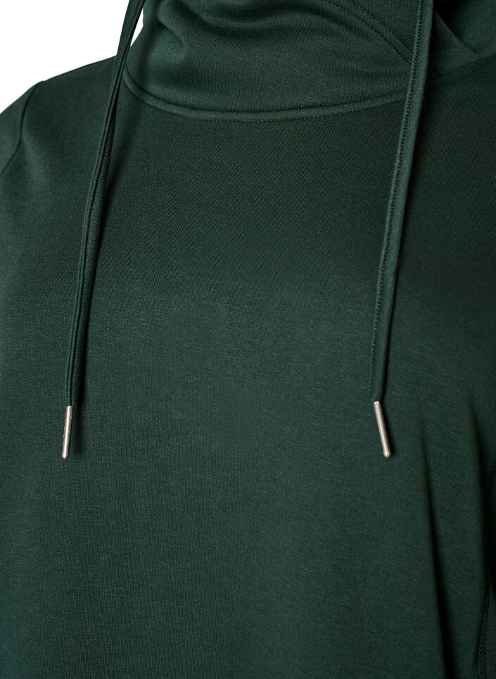 Bluza z wysokim kolnierzem i kieszeniami, Zielony, Packshot image number 2