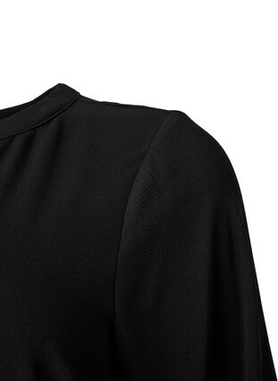 Sukienka z dlugim rekawem i dekoltem w szpic, Black, Packshot image number 3