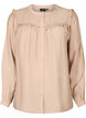 Bluzka koszulowa z marszczeniami i zakladkami, Stucco, Packshot image number 0