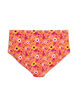 Wzorzyste doly bikini z wysokim stanem, Pomarańczowy, Packshot image number 1