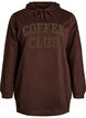 Bluza z kapturem z nadrukiem z tkaniny frotte, Brązowy, Packshot image number 0