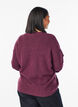 Luzny sweter z dzianiny z widocznymi szwami, Ciemnobordowy, Model image number 2