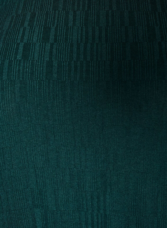 Bluzka z faktura i rekawami 3/4, Zielony, Packshot image number 2