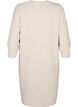 Dzianinowa sukienka z bufiastymi rekawami o dlugosci 3/4, Pumice S./White Mel., Packshot image number 1