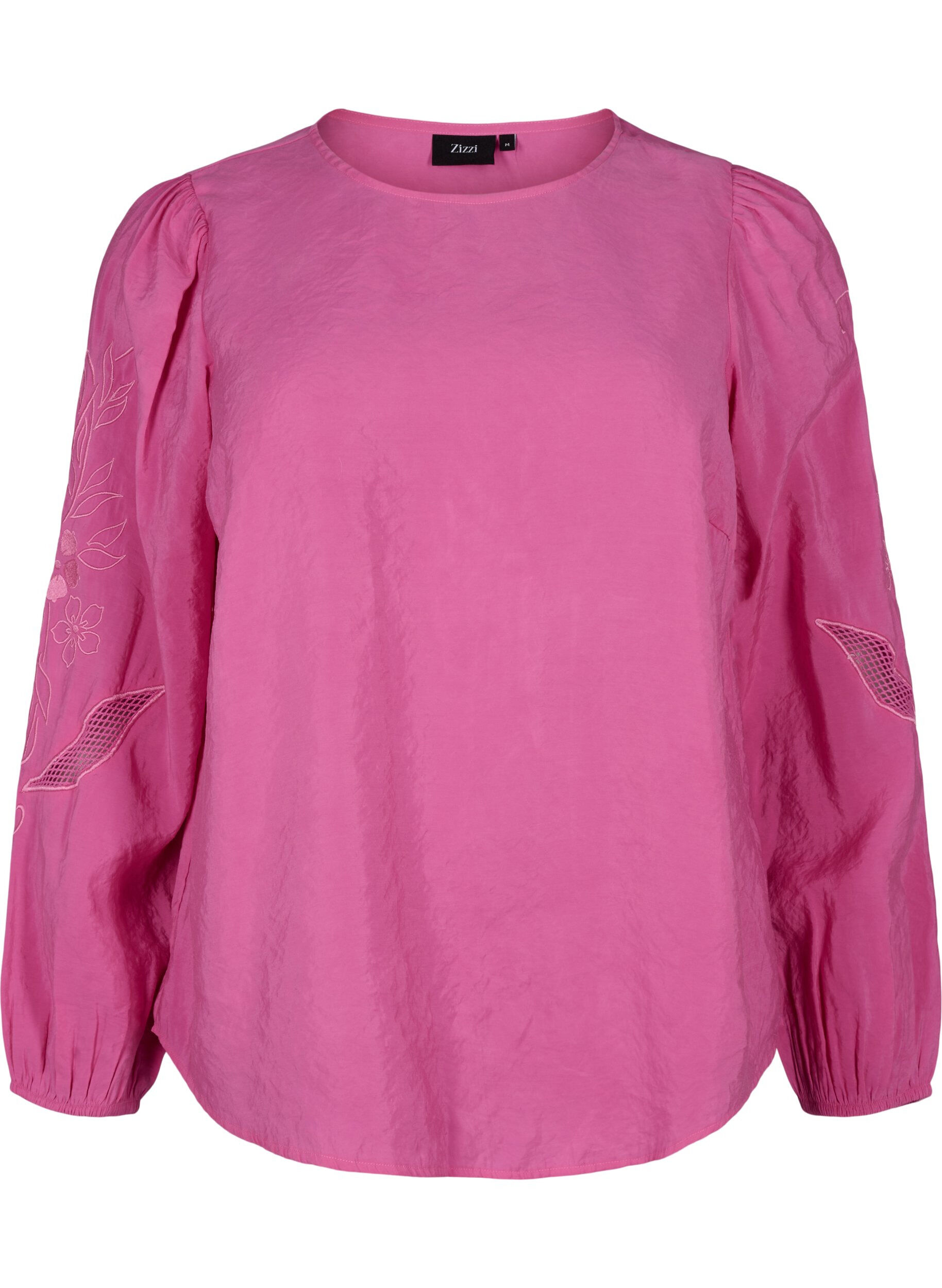 Zizzi Bluzka z modalu TENCEL&trade; z haftowanymi detalami, Phlox Pink, Packshot image number 0