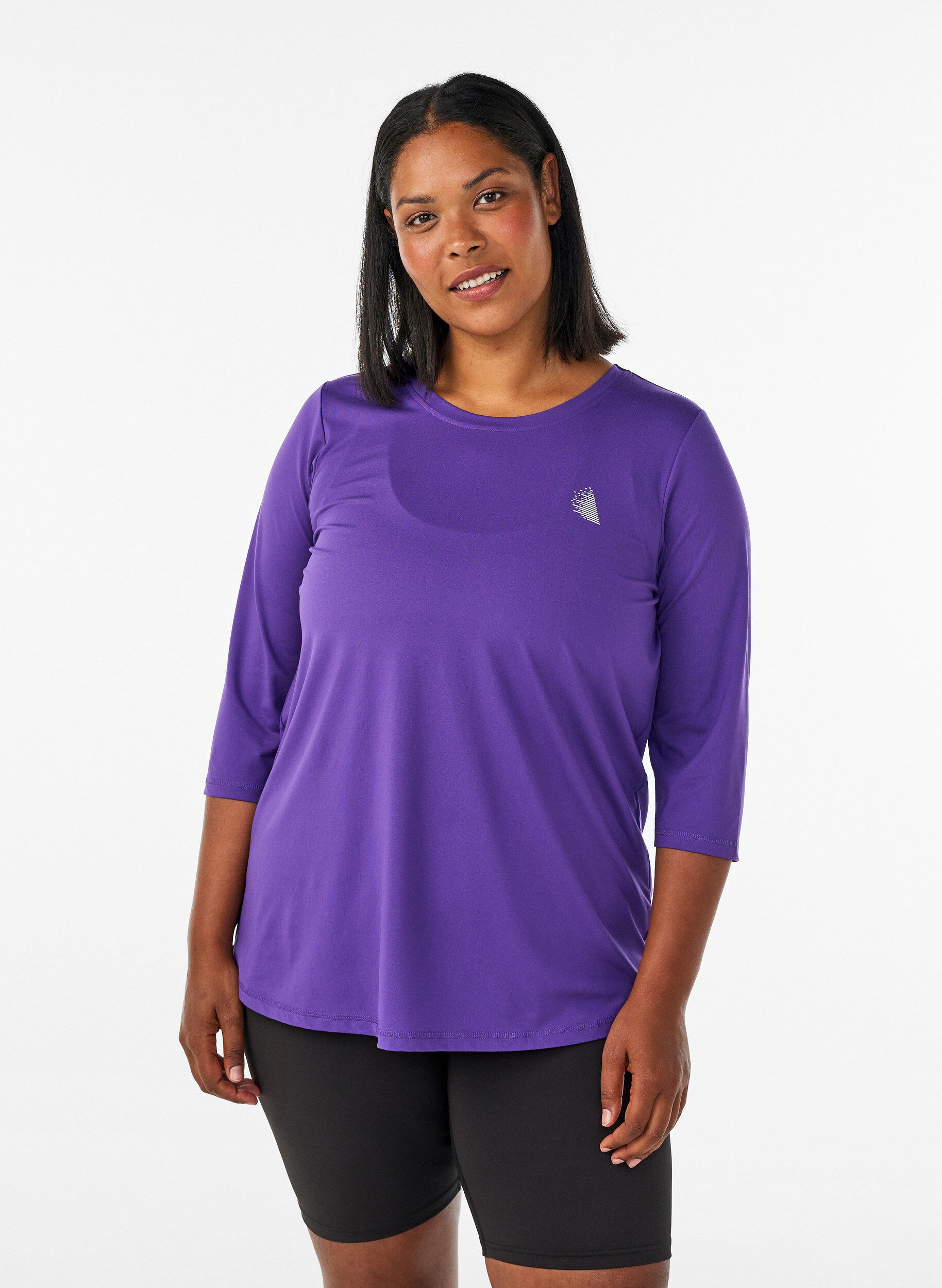 ZizziSportowy top z rekawami 3/4, Fioletowy, Model image number 0