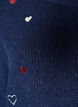 Sweter z serduszkami i rekawami 3/4, Niebieskie, Packshot image number 2